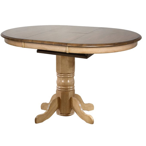 Sunset Trading Brook Wheat Pecan Oval Extendable Pub Table