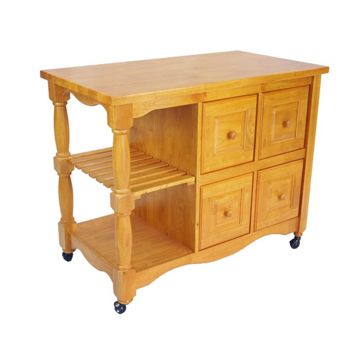 Sunset Trading Selections Light Oak Regal Kitchen Cart