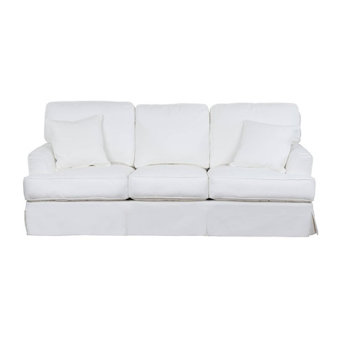 Sunset Trading Ariana White Slipcovered Sofa