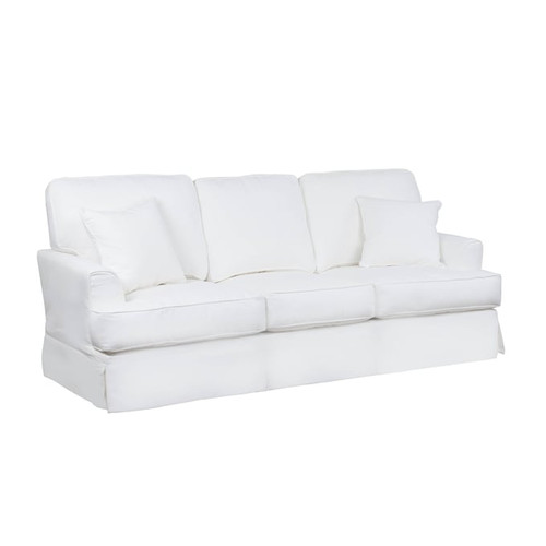 Sunset Trading Ariana White Slipcovered Sofa
