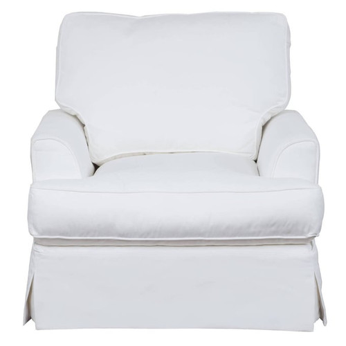 Sunset Trading Ariana White Slipcovered Chair