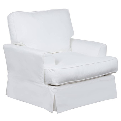 Sunset Trading Ariana White Slipcovered Chair