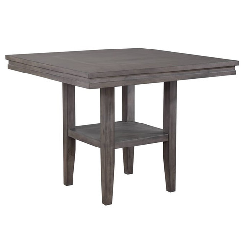 Sunset Trading Shades of Weathered Grey Square Pub Table with Shelf