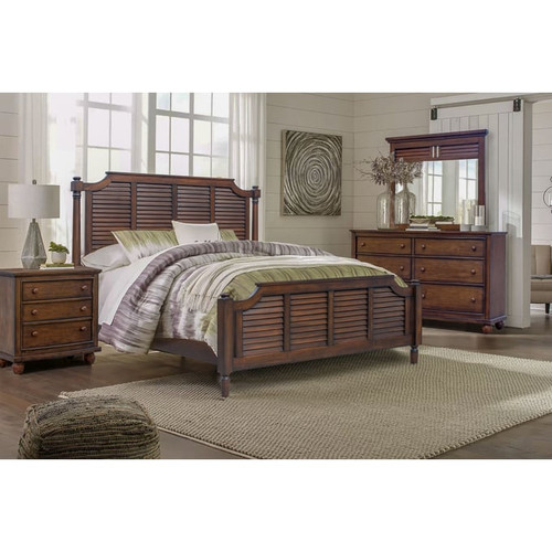Sunset Trading Bahama Shutter Wood 5pc Bedroom Sets with Bed