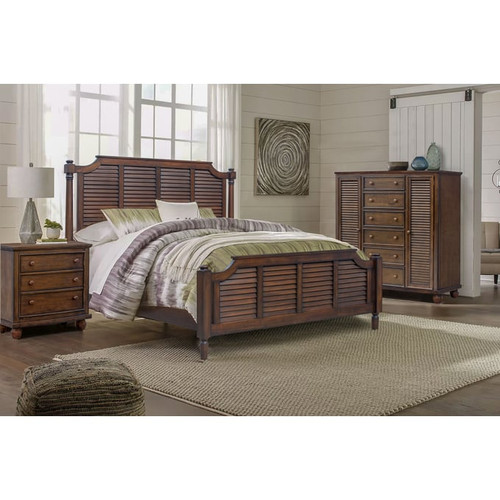 Sunset Trading Bahama Shutter Wood 5pc Bedroom Sets with Bed