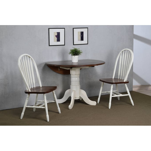 Sunset Trading Andrews Round 3pc Dining Sets with Arrowback Chairs