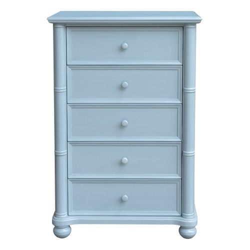 Sunset Trading Cool Breeze Beach Blue 5 Drawers Chest