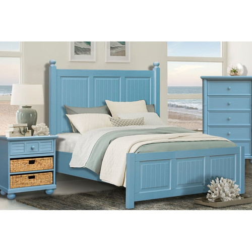 Sunset Trading Cool Breeze Beach Blue 2pc Kids Bedroom Set with Twin Bed