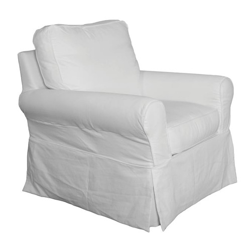 Sunset Trading Horizon Warm White Box Cushion 2pc Slipcover Set