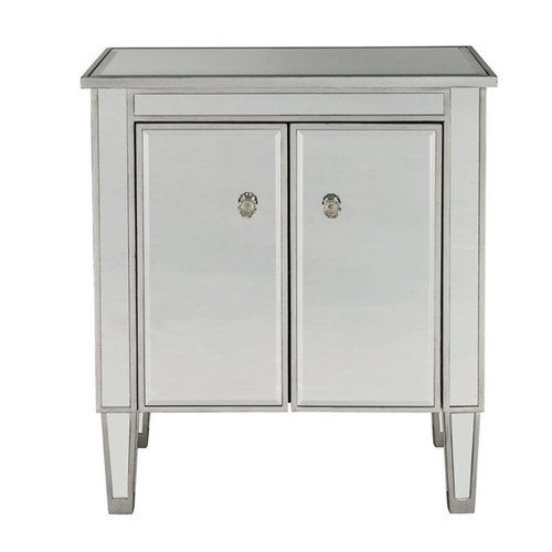 Elegant Decor Reflexion Silver Cabinet