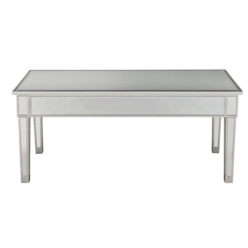Elegant Decor Reflexion Silver Coffee Table