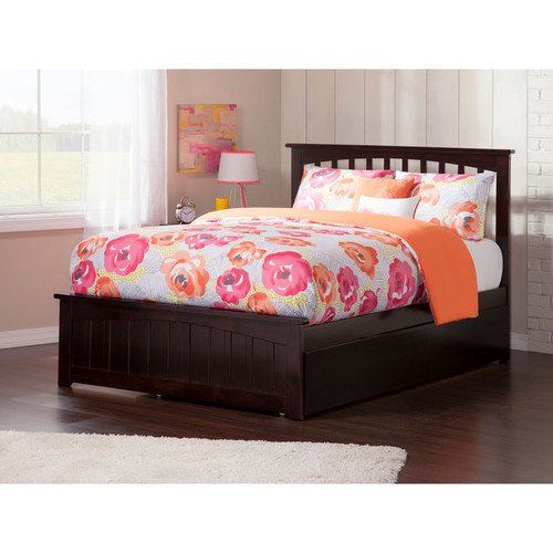 AFI Furnishings Mission Queen Bed with Matching Footboard and Twin XL Trundle
