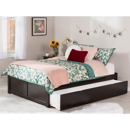 AFI Furnishings Concord King Platform Bed with Footboard and Twin XL Trundle