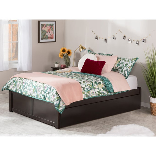 AFI Furnishings Concord King Platform Bed with Footboard and Twin XL Trundle