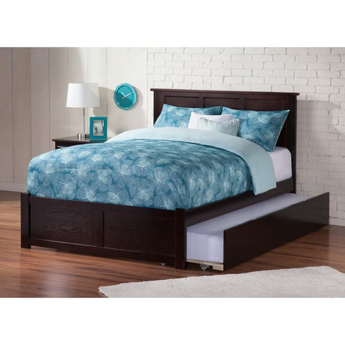 AFI Furnishings Madison King Platform Bed with Footboard and Twin XL Trundle