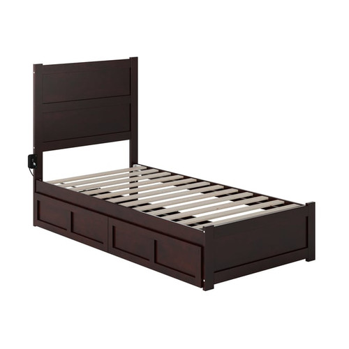 AFI Furnishings NoHo Espresso 2 Drawers Beds with Footboard