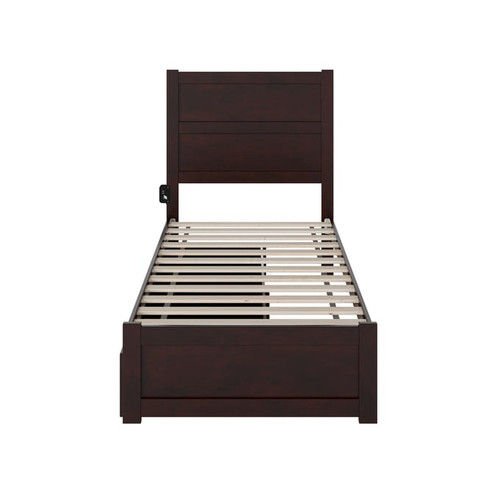 AFI Furnishings NoHo Espresso 2 Drawers Beds with Footboard