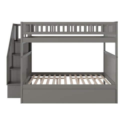 AFI Furnishings Woodland Grey Staircase Twin Over Twin Bunk Beds
