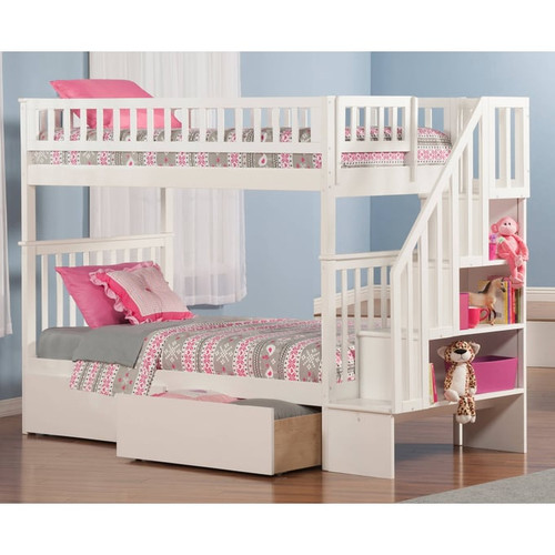 AFI Furnishings Woodland Urban Drawers and Staircase Bunk Beds
