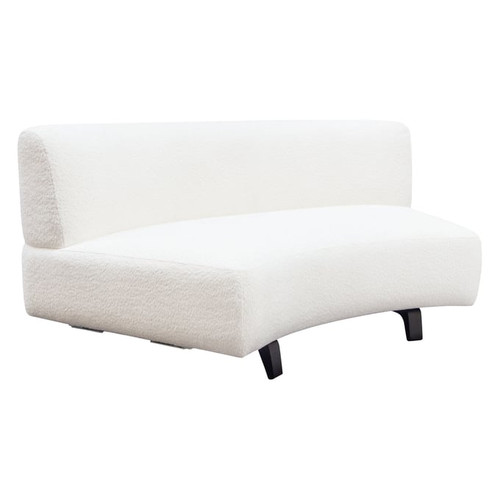 Diamond Sofa Vesper White Curved Armless Sofa