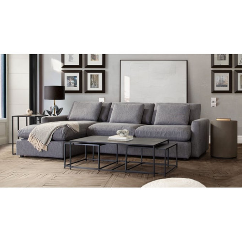 Diamond Sofa Arcadia Grey 2pc Reversible Chaise Sectionals