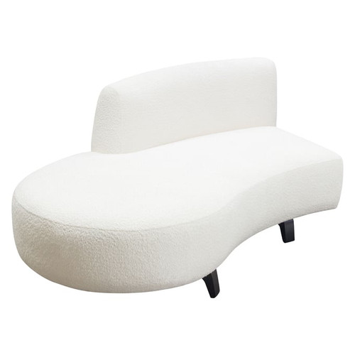 Diamond Sofa Vesper White Curved Armless Left Chaise