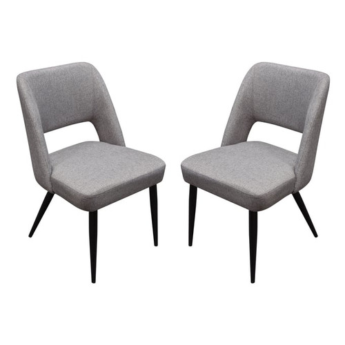 2 Diamond Sofa Reveal Grey Fabric Dining Chairs