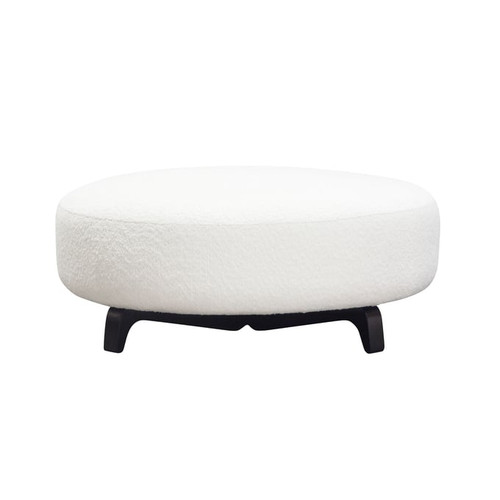 Diamond Sofa Vesper White Round Ottoman