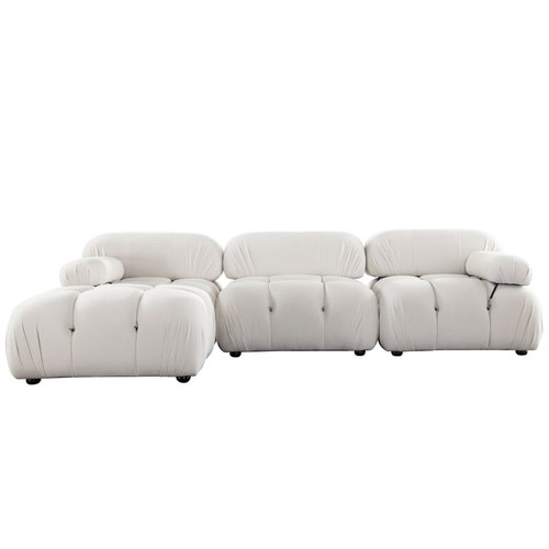 Diamond Sofa Paloma 4pc Modular Reversible Chaise Sectionals