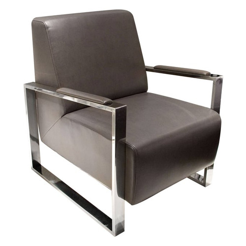 Diamond Sofa Century Elephant Grey Bonded Leather Accent Chair