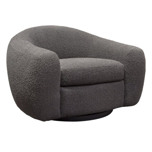 Diamond Sofa Pascal Charcoal Fabric Swivel Chair