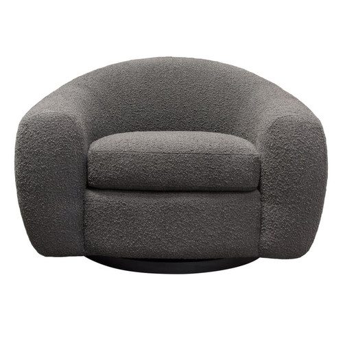 Diamond Sofa Pascal Charcoal Fabric Swivel Chair