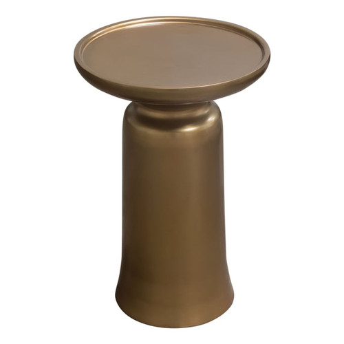 Diamond Sofa Mesa Gold Round Pedestal Accent Table