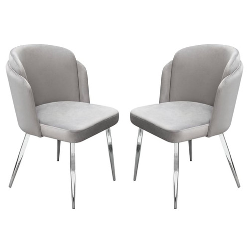 2 Diamond Sofa Grace Grey Dining Chairs