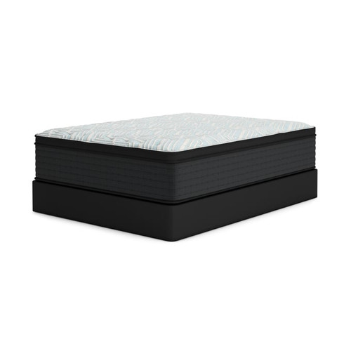 Ashley Furniture Palisades ET Gray Blue Queen Mattress With Foundation