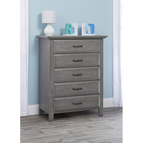 Oxford Soho Baby Chandler Graphite Gray 5 Drawer Chests