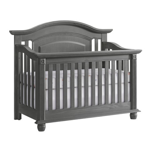Oxford Baby London Lane Arctic Gray 2pc Crib Set with Dresser Topper