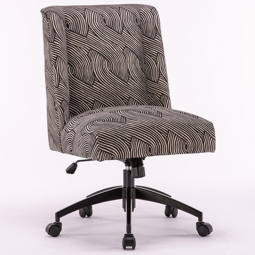 Parker House Black Fabric Desk Chair