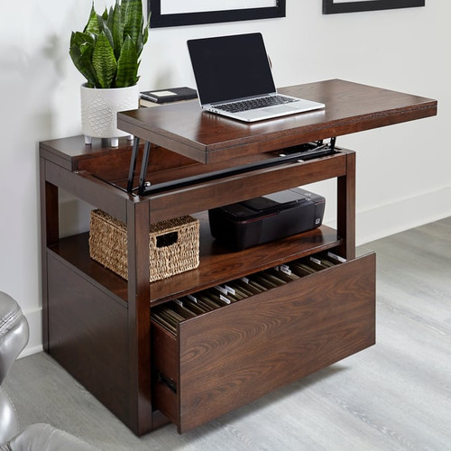 Parker House Elevation Brown Functional File with Lift Top