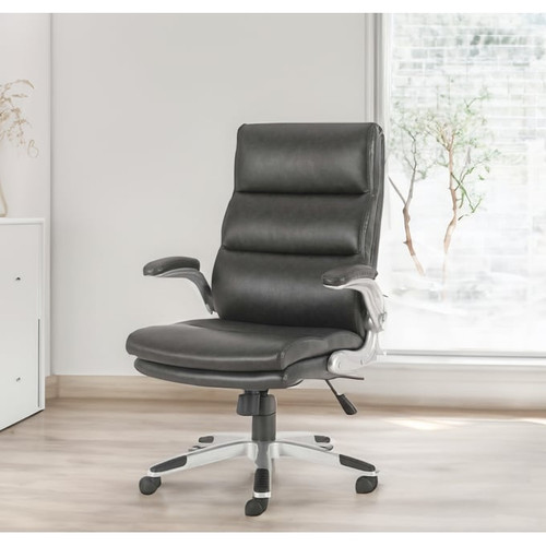 Parker House Grey Bonded Leather Office Chairs