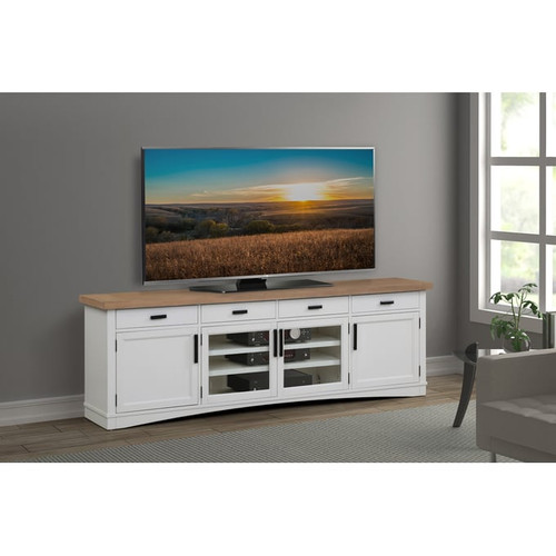 Parker House Americana Modern Cotton White 92 Inch TV Consoles