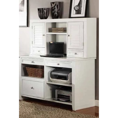 Parker House Boca White Credenza with Hutch