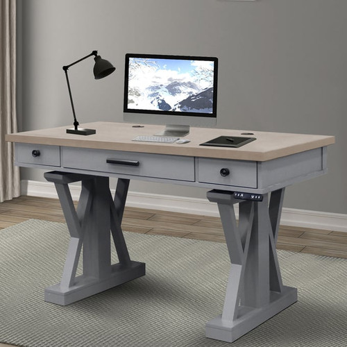 Parker House Americana Modern Grey 56 Inch Power Lift Desk