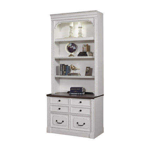 Parker House Provence Off White 2pc Lateral File and Hutch