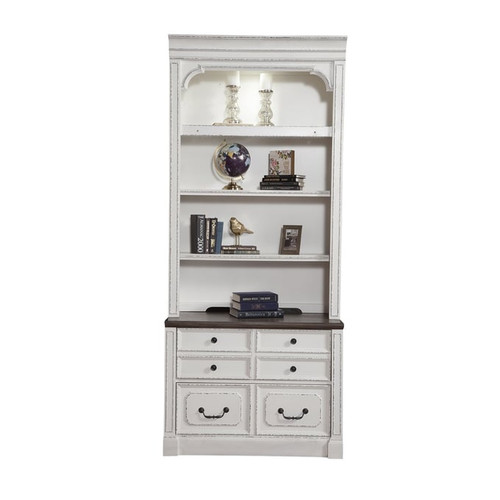 Parker House Provence Off White 2pc Lateral File and Hutch