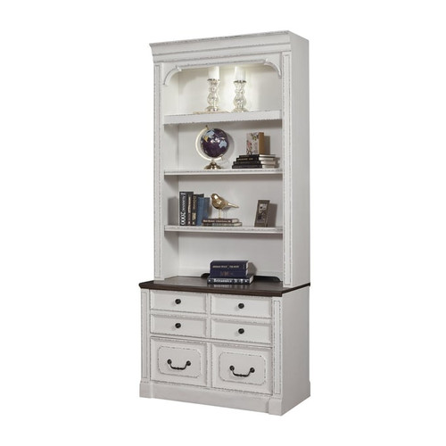Parker House Provence Off White 2pc Lateral File and Light Kit Hutch