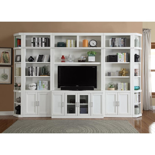 Parker House Catalina White 6pc Large Entertainment Wall