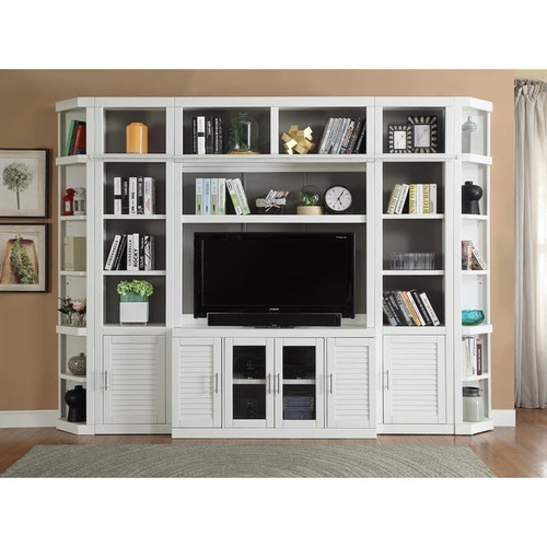 Parker House Catalina White 6pc Small Entertainment Wall
