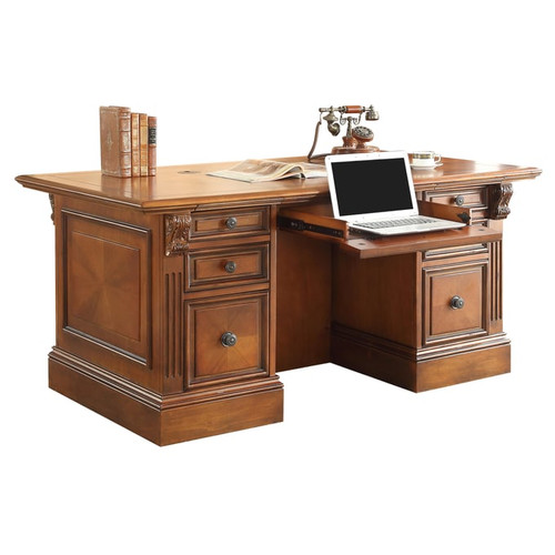 Parker House Huntington Brown Double Pedestal Executive Desk