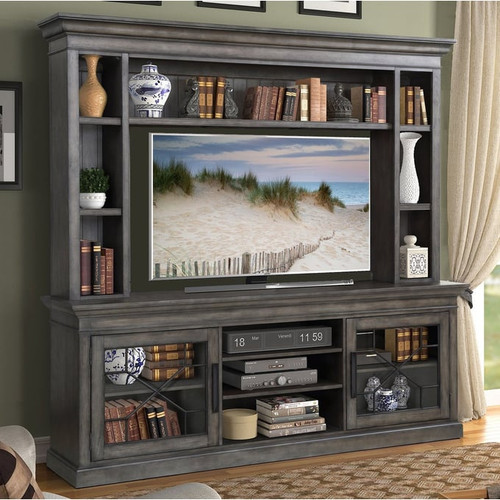 Parker House Sundance Grey Brown 92 Inch Console with Hutch